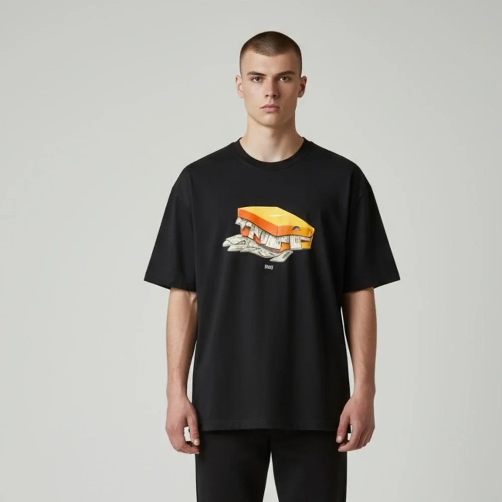 Point‎ Blank Size 2X Box Money Black Mens Short Sleeve Crewneck Cotton Tshirt